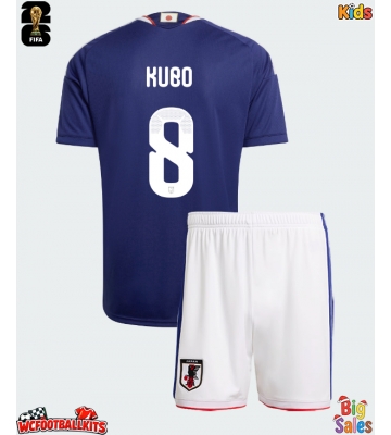 Japan Takefusa Kubo #8 Replica Home Stadium Kit for Kids World Cup 2026 Short Sleeve (+ pants)
